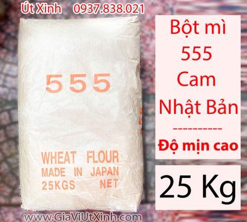 BỘT MÌ NHẬT 555 CAM 25KG – BỘT BÁNH MÌ, BÁNH BAO, MÌ SỢI