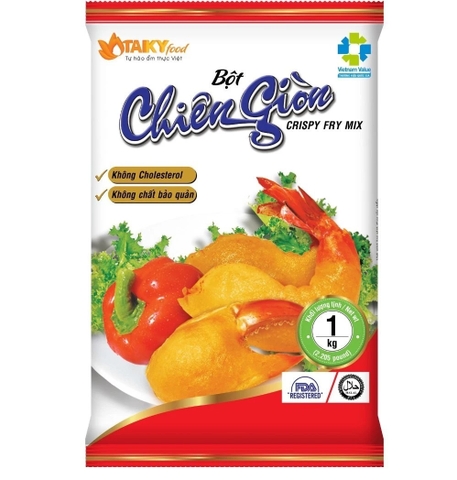 BỘT CHIÊN GIÒN ĐỎ TÀI KÝ 1KG – BỘT CHIÊN GÀ, CHIÊN HẢI SẢN GIÒN TAN
