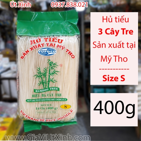 HỦ TIẾU KHÔ MỸ THO BA CÂY TRE TUFOCO 400G – SỢI NHỎ SIZE S