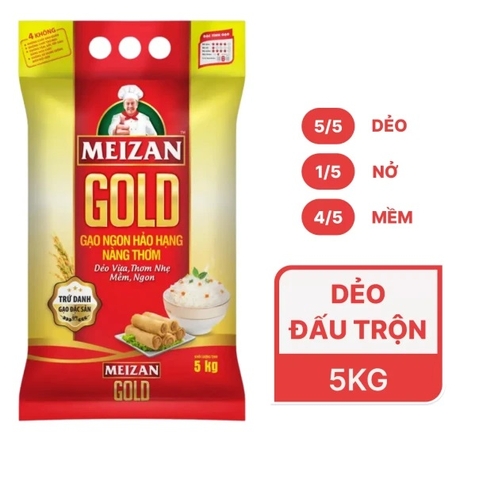 GẠO NGON HẢO HẠNG NÀNG THƠM MEIZAN GOLD 5KG