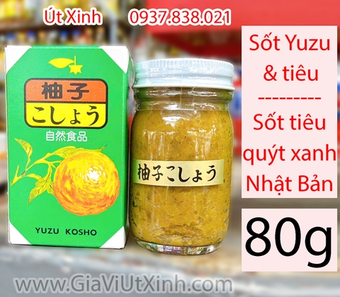 SỐT YUZU KOSHO (XANH LÁ) NHẬT BẢN 80G - SỐT TIÊU QUÝT XANH