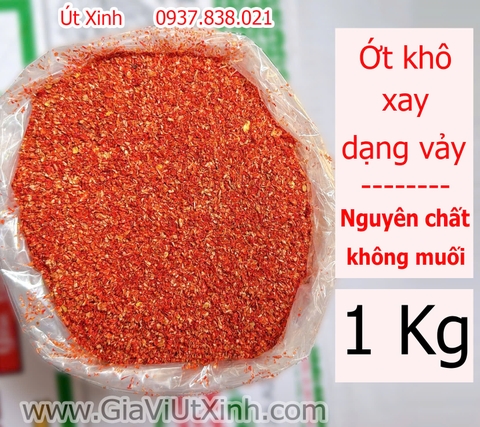 ỚT KHÔ XAY (DẠNG VẢY) 500G- 1KG - BỘT ỚT NGUYÊN CHẤT KHÔNG MUỐI