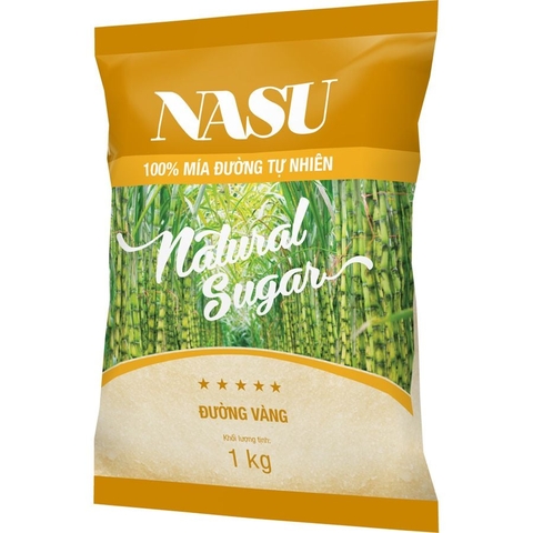 ĐƯỜNG VÀNG NASU 1KG - ĐƯỜNG MÍA TỰ NHIÊN - NATURAL SUGAR