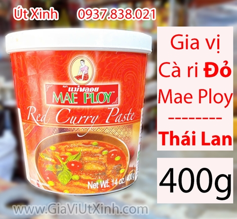 GIA VỊ CÀ RI ĐỎ THÁI LAN MAE PLOY 400G – RED CURRY PASTE