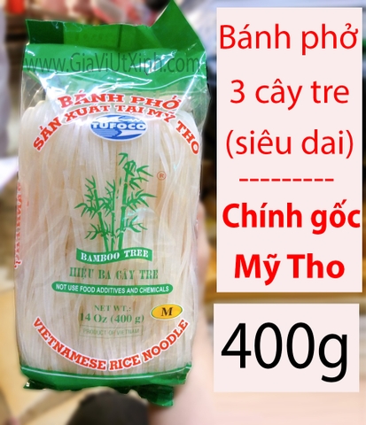 BÁNH PHỞ 3 CÂY TRE 400G - BAMBOO TREE VIETNAMESE RICE NOODLE