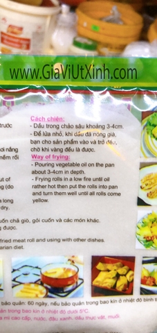 BÁNH TRÁNG BÒ BÍA ĐẬU XANH 16CM 30 MIẾNG - ROLLING THE FRIED MEAT ROLL