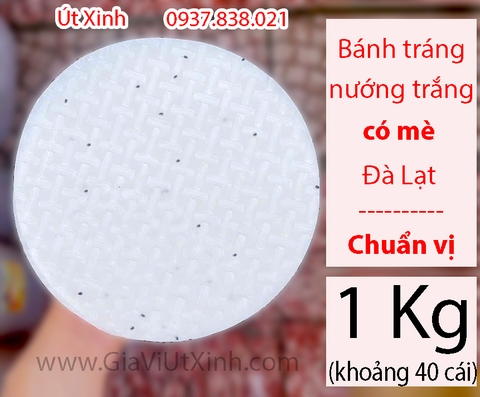 BÁNH TRÁNG NƯỚNG TRẮNG CÓ MÈ ĐÀ LẠT 1KG – KHOẢNG 40 CÁI