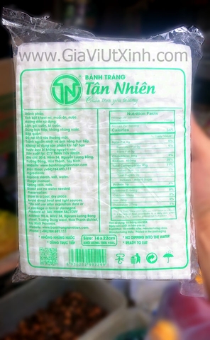 BÁNH TRÁNG SIÊU MỎNG TÂN NHIÊN 450G - SUPER THIN RICE PAPER  - BÁNH TRÁNG TÂY NINH