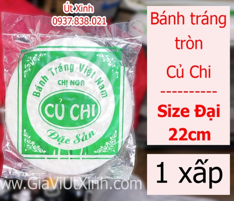 BÁNH TRÁNG TRÒN CỦ CHI SIZE ĐẠI 22CM - CU CHI RICE PAPER