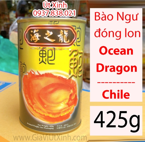 BÀO NGƯ ĐÓNG LON OCEAN DRAGON BRAND 425G - BÀO NGƯ ĐÓNG LON CHILE 10 CON