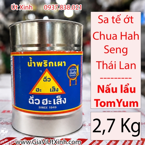 SA TẾ ỚT CHUA HAH SENG 2,7KG – NAM PRIK PAO THÁI LAN NẤU LẨU TOM YUM