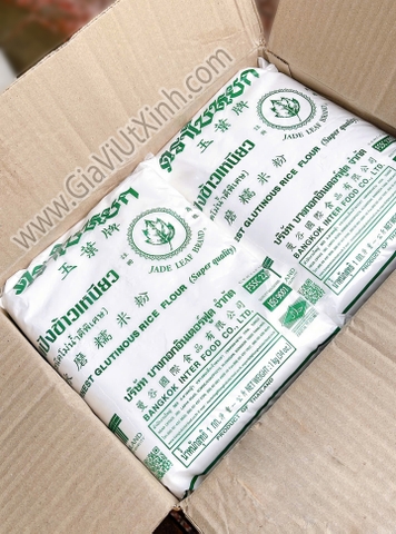 (NGUYÊN THÙNG) TINH BỘT NẾP THÁI LAN CHIẾC LÁ 1KG – JADE LEAF BRAND