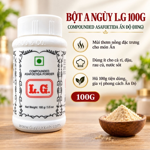 BỘT A NGÙY L.G 100G - COMPOUNDED ASAFOETIDA ẤN ĐỘ (HING)