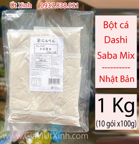 BỘT CÁ DASHI SABA 10 PACKS MIX 1KG - (10 GÓI x100G) - NINBEN