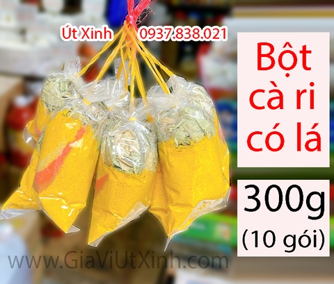 BỘT CÀ RI CÓ LÁ 300G – COMBO 10 GÓI – GIA VỊ NẤU CÀ RI THƠM NGON