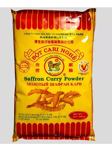 BỘT CÀ RI NGHỆ HẬU SANH 500G - SAFFRON CURRY POWDER