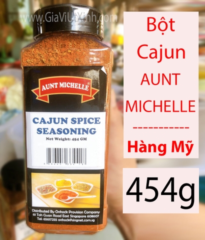 BỘT CAJUN HẢI SẢN AUNT MICHELLE 454G - AUNT MICHELLE CAJUN SPICE SEASONING - CAJUN MỸ