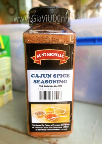 BỘT CAJUN HẢI SẢN AUNT MICHELLE 454G - AUNT MICHELLE CAJUN SPICE SEASONING - CAJUN MỸ