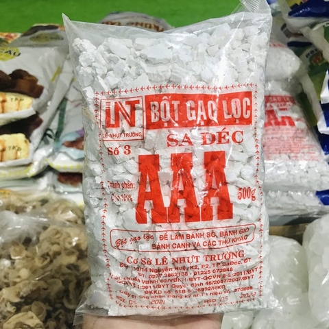BỘT GẠO LỌC SA ĐÉC AAA 500G - AAA RICE FLOUR - CHUYÊN LÀM BÁNH BÒ, BÁNH XÈO, BÁNH GIÒ