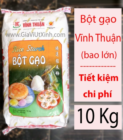 BỘT GẠO VĨNH THUẬN BAO LỚN 10KG - VINH THUAN RICE STARCH