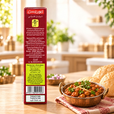 BỘT GIA VỊ NẤU ĐẬU GÀ EVEREST CHHOLE MASALA 100G - ẤN ĐỘ