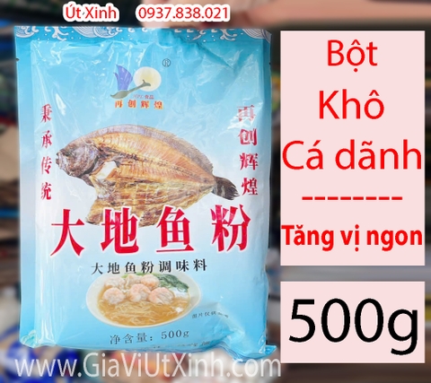 BỘT KHÔ CÁ DÃNH (CÁ NGỘ) 500G - NẤU NƯỚC DÙNG, SỦI CẢO, HOÀNH THÁNH