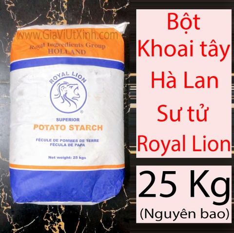 BỘT KHOAI TÂY HÀ LAN SƯ TỬ ROYAL LION 500G- 1KG- 25Kg - ROYAL LION POTATO STARCH