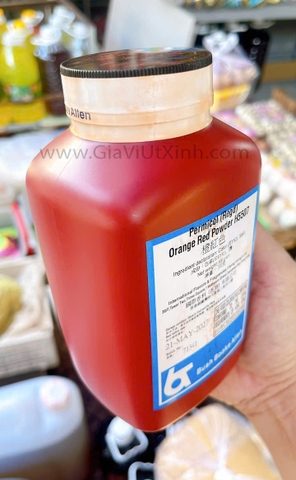 BỘT MÀU ĐỎ CAM (MÀU GẠCH TÔM) 500G – PERMICOL ORANGE RED H5507 – BỘT MÀU THỰC PHẨM HONG KONG