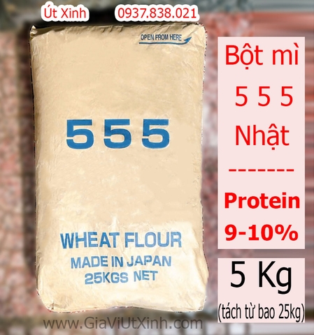 BỘT MÌ NHẬT 555 1KG- 3KG- 5KG - JAPAN WHEAT FLOUR, CHẤT LƯỢNG CAO LÀM BÁNH