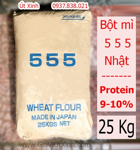 BỘT MÌ NHẬT 555 25KG - JAPAN WHEAT FLOUR, CHẤT LƯỢNG CAO LÀM BÁNH