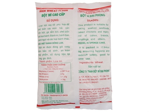 BỘT MÌ TÁO ĐỎ SỐ 8 500G