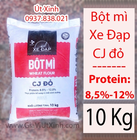 BỘT MÌ XE ĐẠP CJ ĐỎ 10KG - BICYCLE RED CJ WHEAT FLOUR - BỘT MÌ SỐ 11