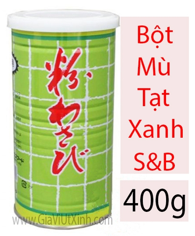 BỘT MÙ TẠT XANH NHẬT BẢN -  S&B WASABI POWDER 400G