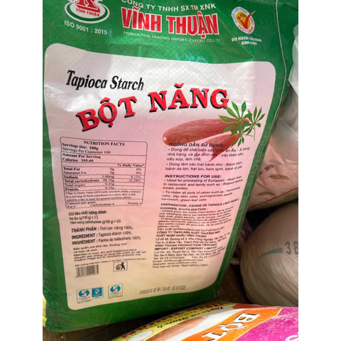 BỘT NĂNG 10KG VĨNH THUẬN (BAO XANH LÁ)
