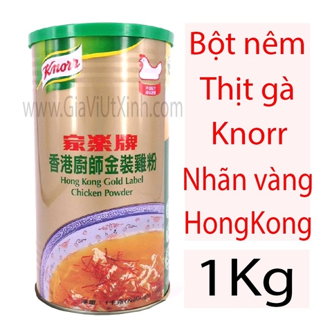 BỘT NÊM GÀ KNORR NHÃN VÀNG HONG KONG 1KG - KNORR HONG KONG GOLD LABEL CHICKEN POWDER