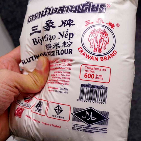 BỘT NẾP THÁI LAN 3 CON VOI 600G - ERAWAN BRAND GLUTINOUS RICE FLOUR