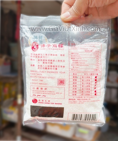 BỘT NGỌT HONG KONG VE-TSIN 454G - THIÊN TRỤ MONOSODIUM GLUTAMATE