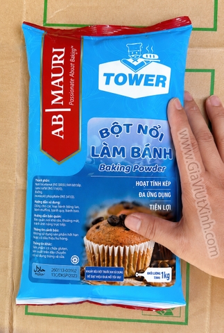 BỘT NỔI LÀM BÁNH AB MAURI TOWER 1KG - BAKING POWDER NHÃN XANH