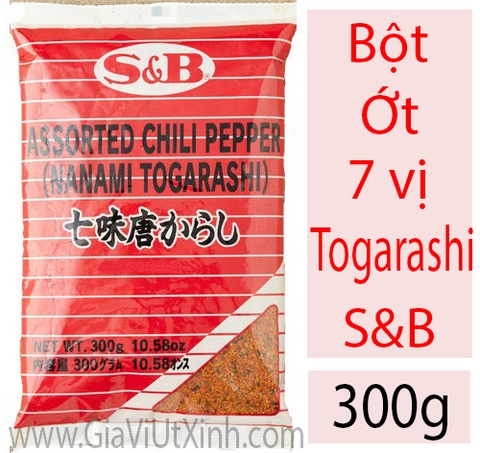 BỘT ỚT NHẬT BẢN 7 VỊ TÚI ĐỎ 300G - ASSORTED CHILI PEPPER (NANAMI TOGARASHI)