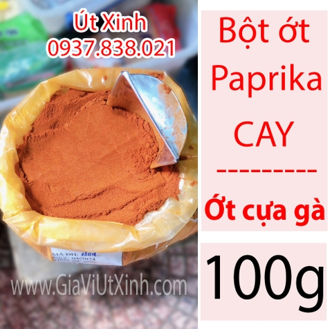 BỘT ỚT PAPRIKA CAY 100G - 250G - 500G - BỘT ỚT CỰA GÀ CAY - SPICY PAPRIKA POWDER - HOT PAPRIKA
