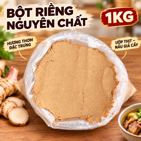 BỘT RIỀNG NGUYÊN CHẤT 1KG – RIỀNG XAY KHÔ – GALANGAL POWDER