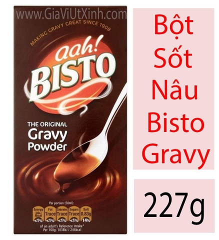 BỘT SỐT NÂU BISTO GRAVY 227G - aah ! BISTO - THE ORIGINAL GRAVY POWDER