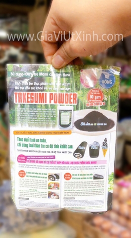 BỘT TINH THAN TRE THỰC PHẨM SIÊU MỊN TAKESUMI NHẬT BẢN 10µM (100 G) - BAMBOO CHARCOAL POWDER