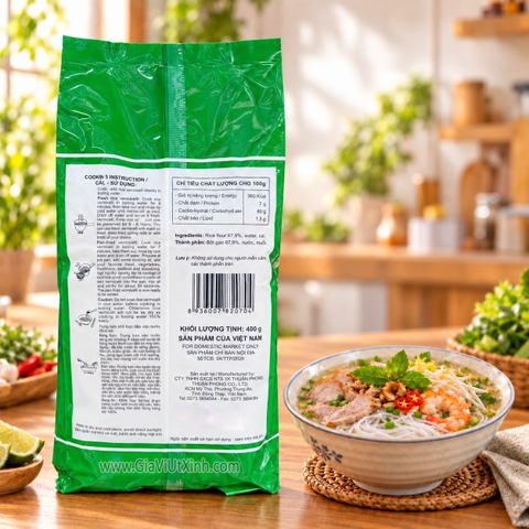 BÚN TƯƠI SẤY KHÔ BA CÂY TRE 400G – ĐẶC SẢN MỸ THO