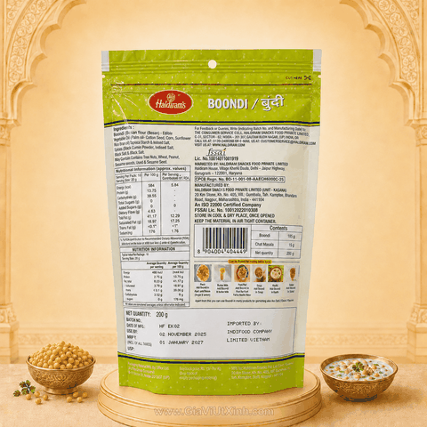 BÁNH SNACK BOONDI HALDIRAM’S 200G – SNACK ẤN ĐỘ GIÒN XỐP