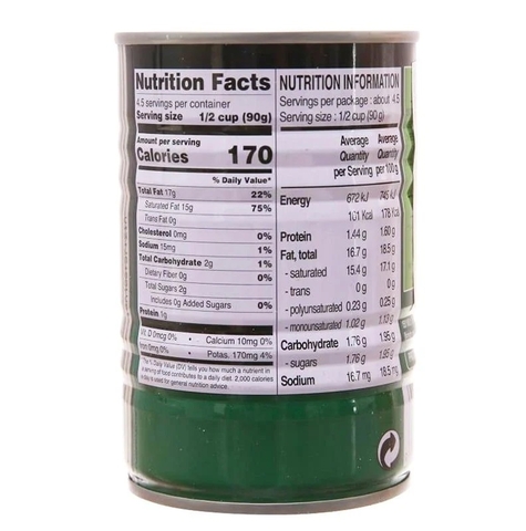 [NT] NƯỚC CỐT DỪA AROY-D 400ML – COCONUT MILK THÁI LAN
