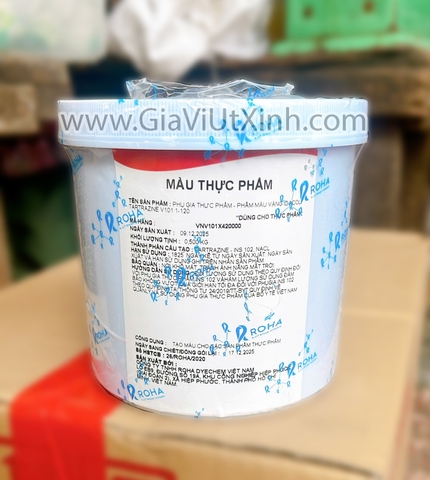 BỘT MÀU THỰC PHẨM VÀNG CHANH IDACOL 500G - TARTRAZINE - BỘT MÀU ẤN ĐỘ