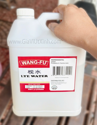 NƯỚC TRO TÀU WANG-FU SINGAPORE 5 LÍT – LÀM MÌ, BÁNH, CHÈ - LYE WATER