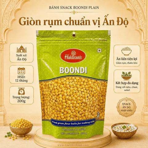 BÁNH SNACK BOONDI HALDIRAM’S 200G – SNACK ẤN ĐỘ GIÒN XỐP