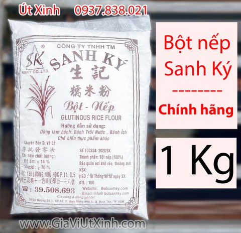 BỘT NẾP SANH KÝ 1KG – BỘT NẾP DẺO MỊN, CHUYÊN LÀM BÁNH